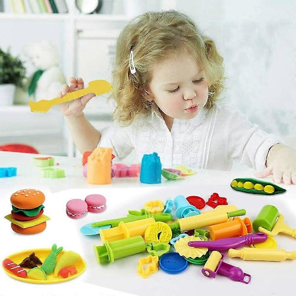 Dejg-værktøj, Plastilin-værktøjer, 20 Legetøjstilbehør til Dej, Alsidigt Dejværktøj til Børn, Kageudstikkere Køkkenlegetøj, Playdough