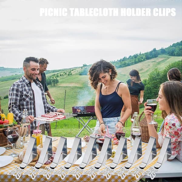 Dugclips til udendørs picnicborde, 10 stk., sommerfuglebord