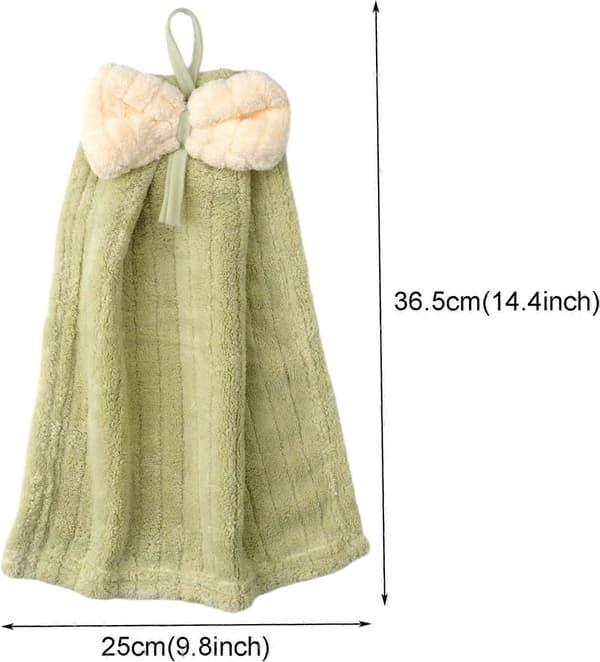 Set med 4 Köks- och Badrumshanddukar - Korallfleecehandduk