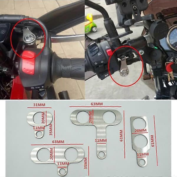 12V LED Vanntett Motorsykkel Styrebryter Reset Returknapp Motor På Av
