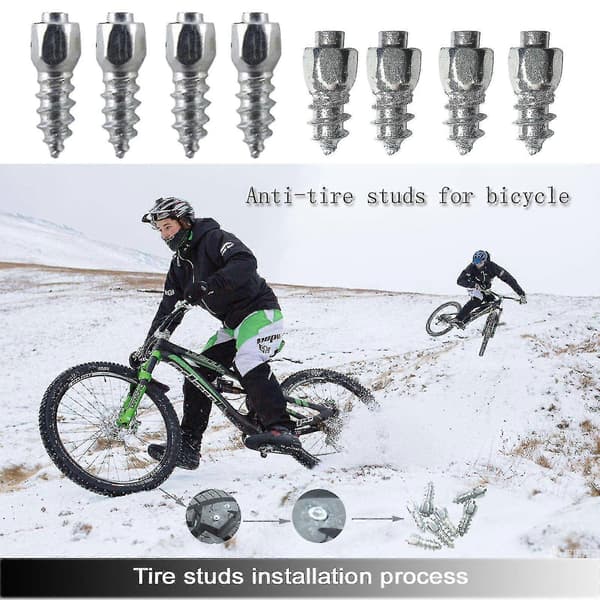 100 st Däckdubbar för Cykel Snö Spikar Halksäkra Skruv Däckdubbar (Storlek: A)