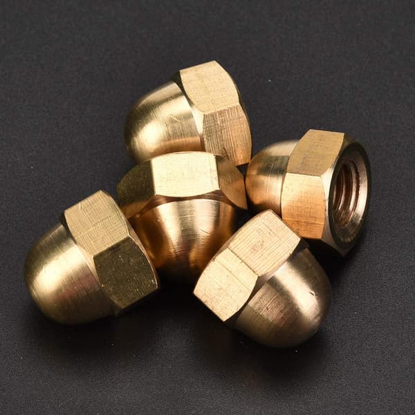 Mässing Hex Cap Nut Set Mässing Acorn Nut Kit Dome Head Cap Hex Nuts Set Fordon Fästelement m3-m12 Fix Däck (M12)