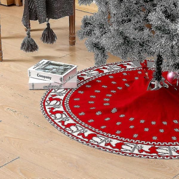 Röd Julgransmatta Julgransförkläde Julgransmatta Dekorationer