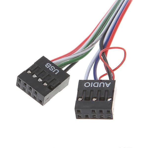 Pc Datamaskinkabinett Frontpanel Usb Audio Port Mic Hodetelefonkabel Ny