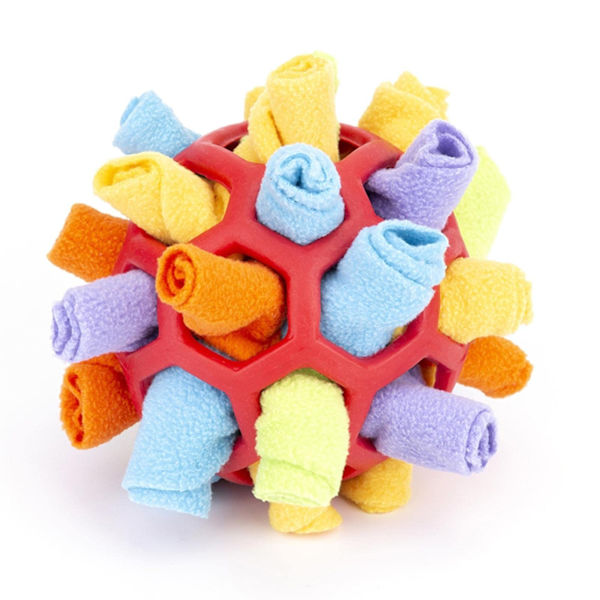 Snuffle Ball Legetøj - Hundeberigelse Snuffle Ball Hvalpelegetøj (Rød)