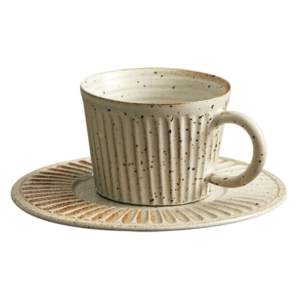 Kaffe krus kaffekop husholdnings stentøj stribet kaffekop med underkop te kop, fancy te kopper, blomst te kop, tesæt