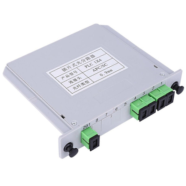 Optisk Splitter SC APC Single Mode PLC Fiber Splitter Modul 1X4 Blade