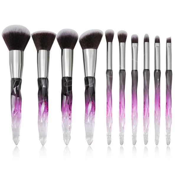 Makeup Pensler Krystal Håndtag Kosmetisk Pensel Sæt 10stk