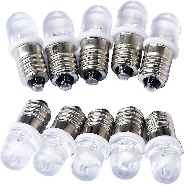 10 st E10 12V Spot LED-lampor Varmvit