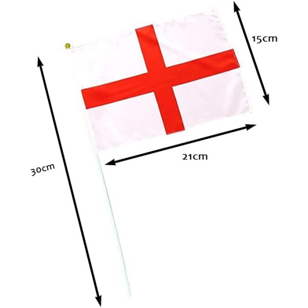 Pakke med 25 St. George-flagg England håndviftende stoff England