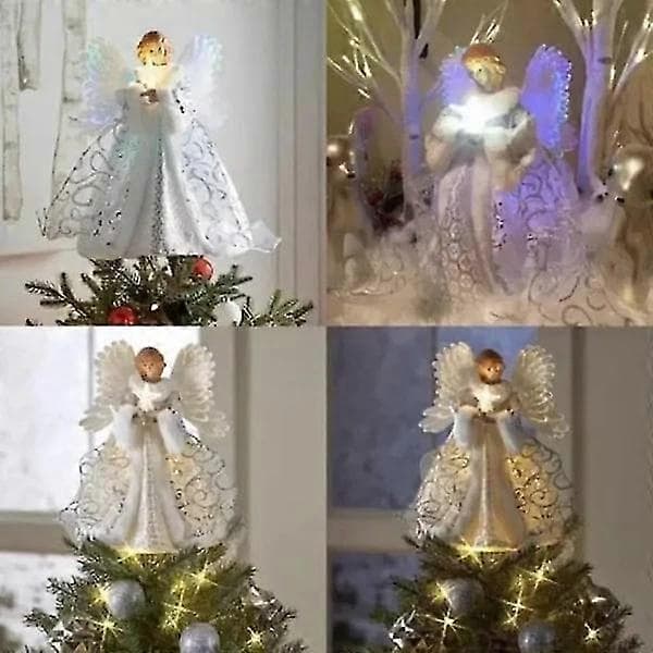 LED Engel Juletre Toppstjerne Julerengel Fe Figur Pynt Romersk