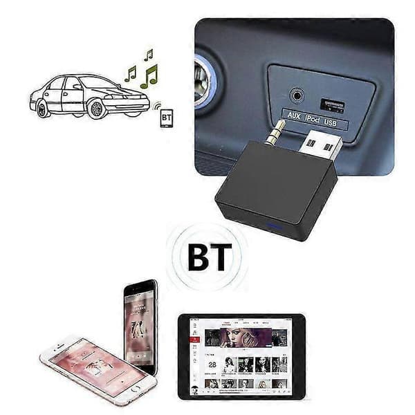 CHELINK Trådløs Bluetooth-mottaker for Hyundai Kia Bilstereo 3,5 mm Aux USB-adapter