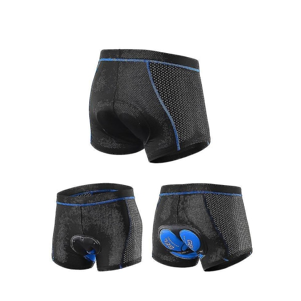 Åndbare cykelshorts cykelundertøj gelpude stødsikker blue XXL