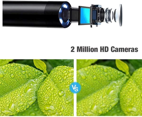 Endoskooppitarkastuskamera, 2.0 MP HD langaton (10 m)