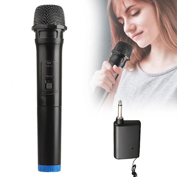 Trådløs mikrofon Karaoke Bluetooth-mikrofon, trådløs professionel håndholdt trådløs mikrofon og modtagersystem