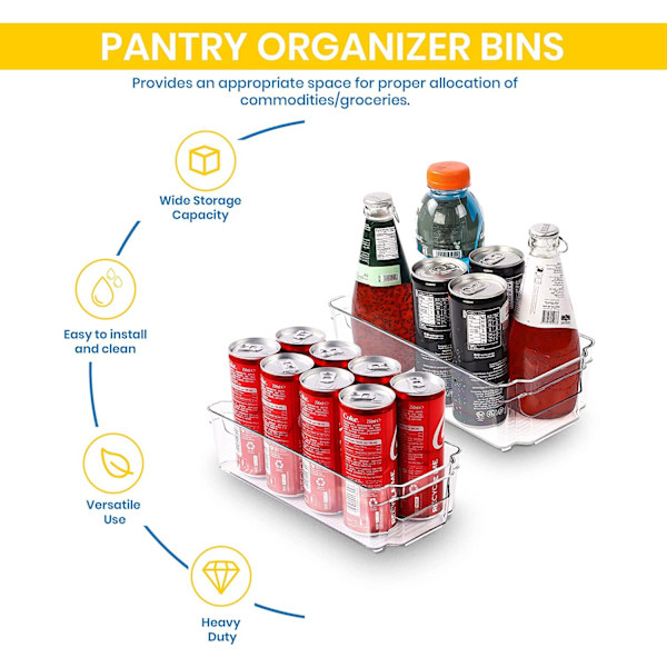 Høj kvalitet køkken pantry arrangør - sæt med 4