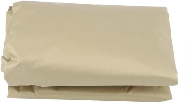 Pyöreä puutarhapöydän suojus, vedenpitävä, pölytiivis, ulkopöydän suojus (Beige, 127 x 58 cm)