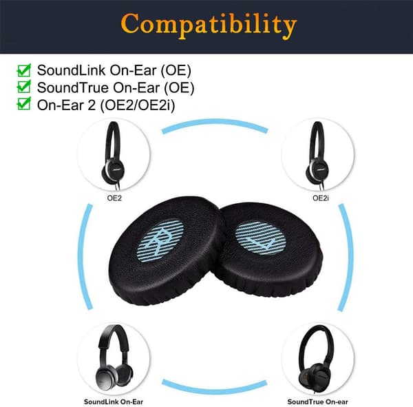 Professionelle ørepudeudskiftning til Bose On-Ear 2 (OE2 & OE2i)