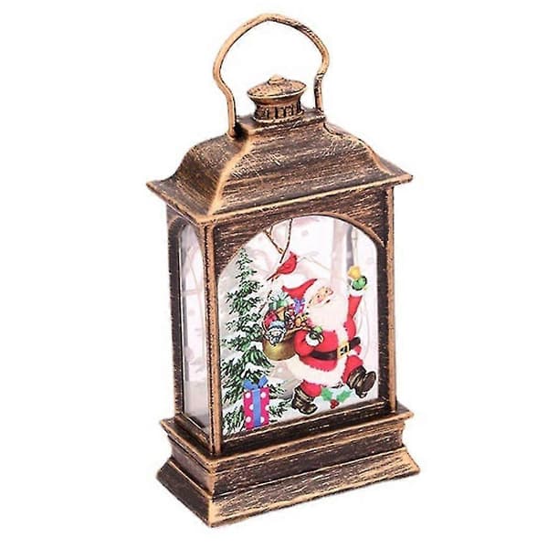 Julelanterne med glimmer, jul til boligdekoration Bronze