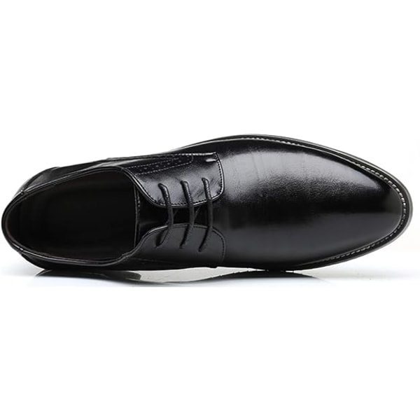 Herren Oxford-Schuhe, klassische formelle Business-Schnürschuhe mit spitzer Zehenpartie 45