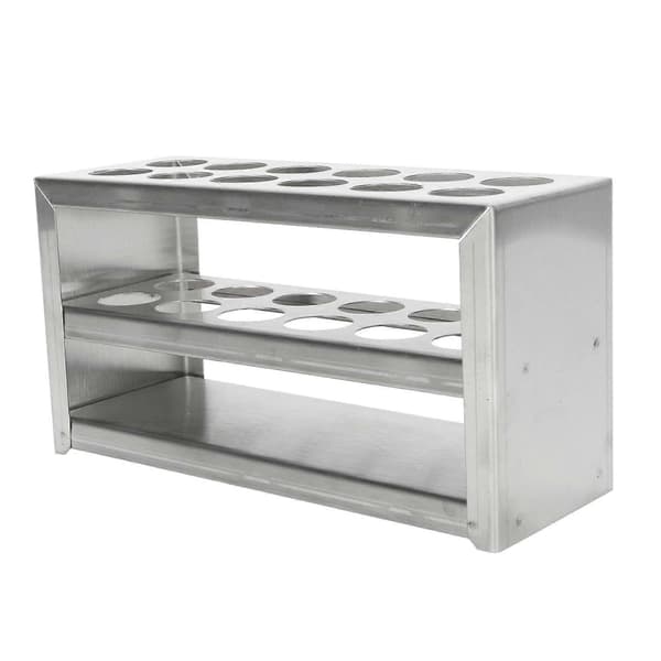Centrifugerørholder i rustfrit stål, 3 niveauer, 12 huller, 19 mm til laboratoriebrug