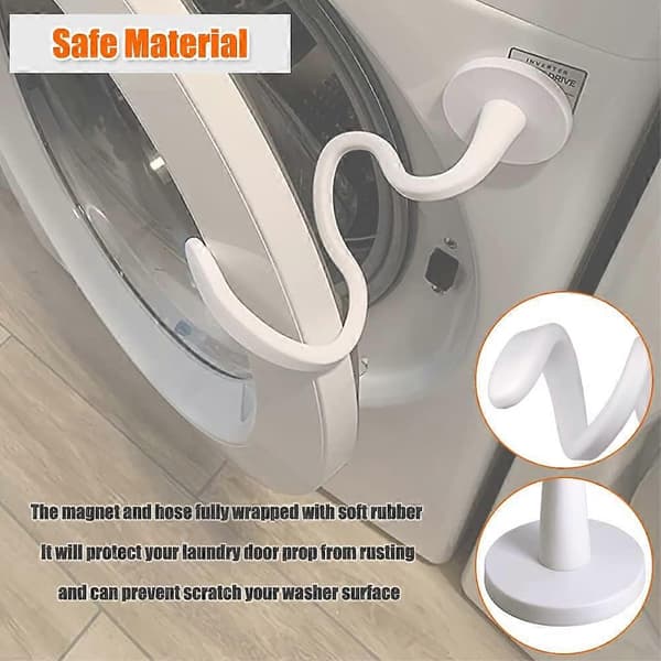Dørstopper for vaskemaskin med frontmating, magnetisk dørholder for vaskemaskin
