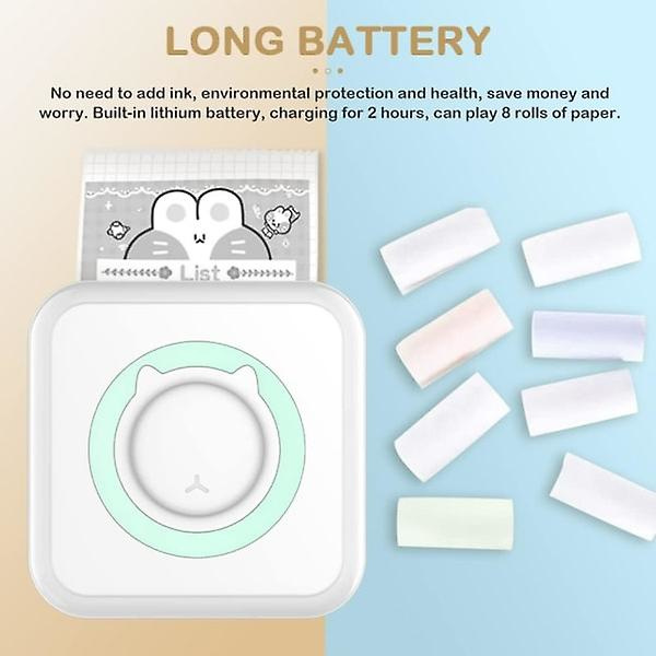 Mini fotoprinter, bärbar liten Bluetooth termisk skrivare