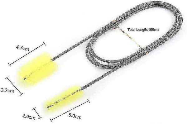 Rengøringsbørste. 155 cm / 61 tommer fleksibel renser til akvarium, slangerenser