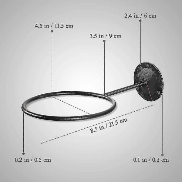 Väggmonterade Bollhållare 2-pack Bollställ Platssparande Väggmontering Displayförvaring Fotboll Sovrumstillbehör (svart)