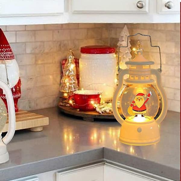 Julelykt med glitter, jul til hjemmedekorasjon White