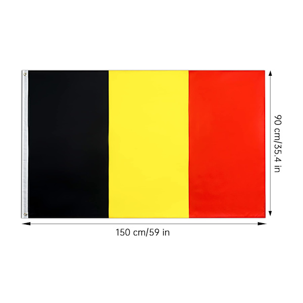 2 st Belgien flagga 3x5 fot 2022 VM-dekorationer Belgium