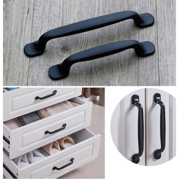 10 stk. sorte skaphåndtak 96mm møbelhåndtak（96mm）