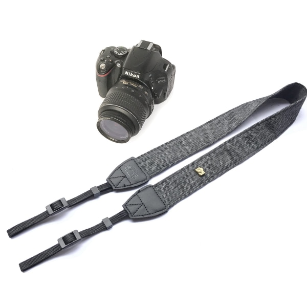 Kameraaxelrem för halsbälte, mjuka kameraremmar med vintage för DSLR/SLR/Nikon/Canon/Sony/Lumix/Fujifilm/Rico/Samsung/Pentax/Olympus etc.