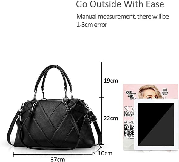 Handväskor för damer Stor Cross Body Bag (Svart)
