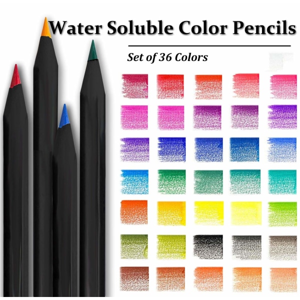 36 färgpennor för nybörjare som ritar, förvässade