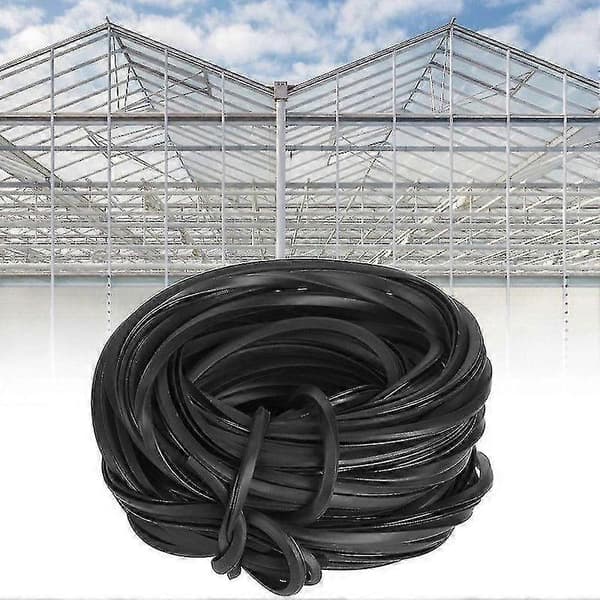 Svart drivhus gummilist ledning kabel drivhus tilbehør for glassforsegling