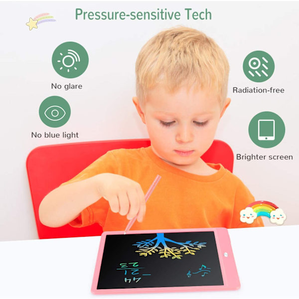LCD-skrivetavle Doodle Board, 10 tommer (rosa)