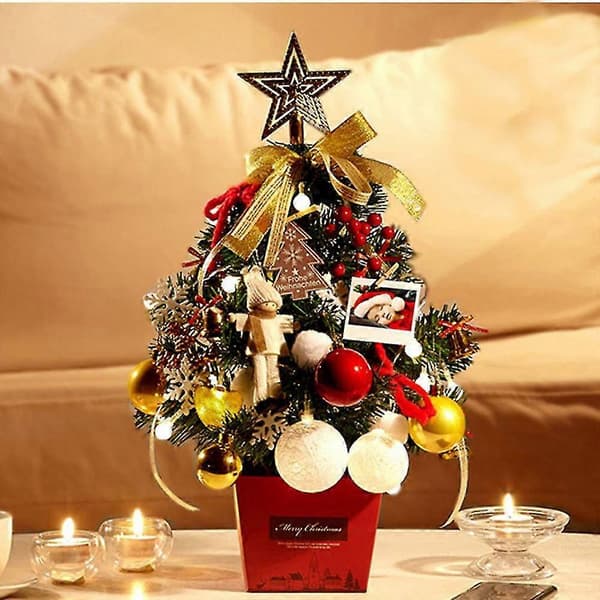 Juletre for skrivebord, Mini juletrepynt, Julepynt til bord, skrivebord og disk style 2