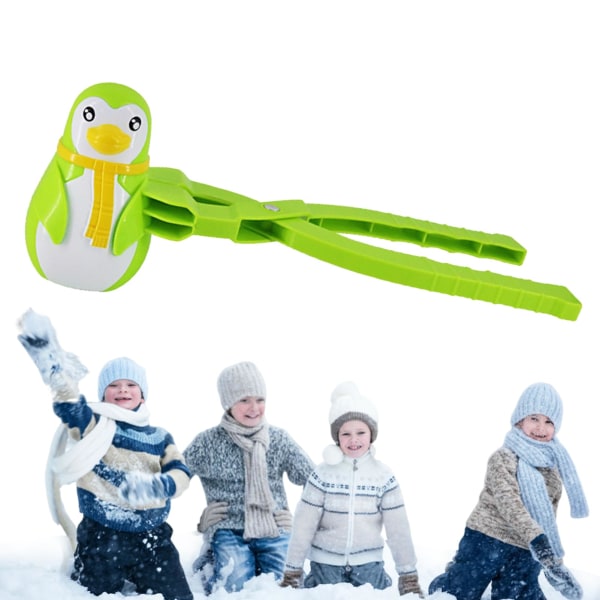 Holdes snestøbeforme til børn pingvin - snestøbeværktøj, fortykket pingvinformet pingvinform sneboldclips, værktøj til sneboldfremstilling