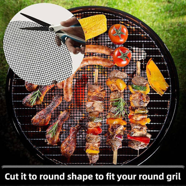 6-delt grillmatte, gjenbrukbar non-stick matlagingsmatte