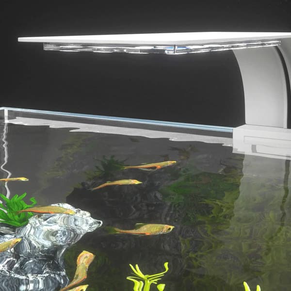 LED-akvarielampa med vitt och blått ljus, 2,5A, vit