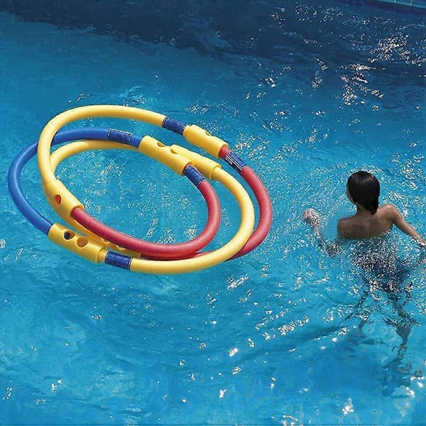 Simmande Noodle Koppling 3 st - EPE Skumstav Koppling med 2 Korshål för Pool Noodle