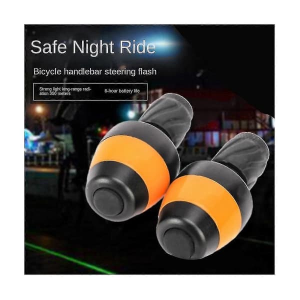 2-pack Cykelstyre Ändplugg Blinkers Ljus Vattentätt Styre Ljus Cykelstyre Ljus