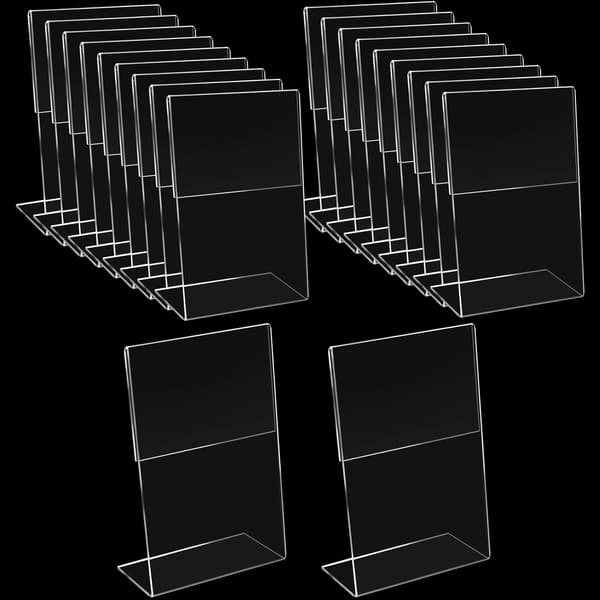 20 stk. A6 akryl skråtstillede brochure display (lodret)