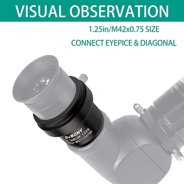 Bralow-linssi 2x, 1,25 tuuman M42-kierteellä T-sovittimelle
