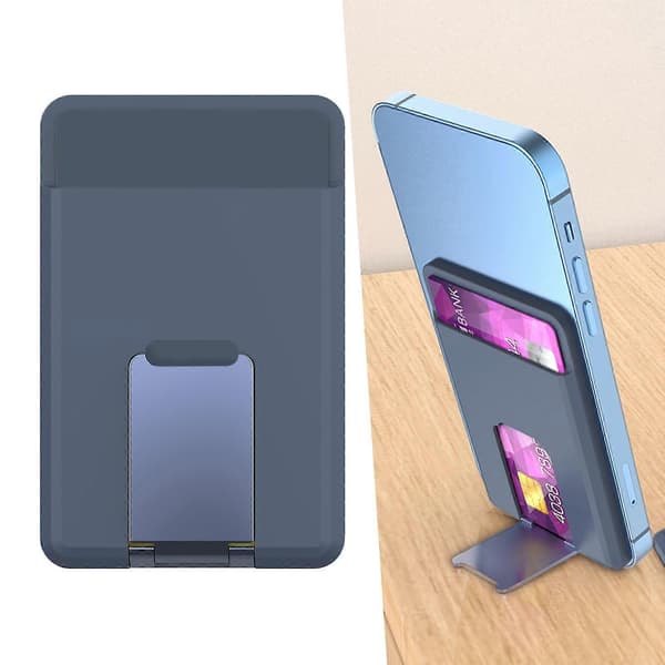 Magnetisk Plånboks Korthållare för iPhone 13 12 Pro Max Mini Mörkblå