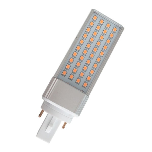 G24 LED-erstatningslampe, hvidt hus, varmt hvidt, 8,0 W 265,00 V