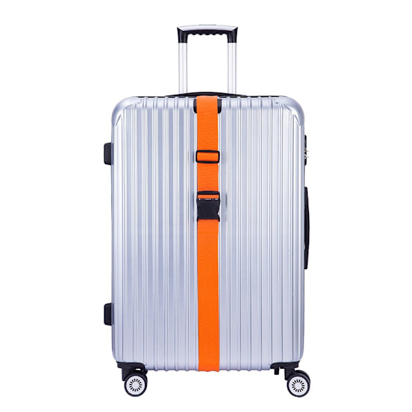 Bagageremme til kufferter, rem til kufferter, 4-pak, orange