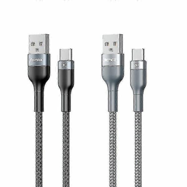 Remax Rc-064a Sury 2-serien 1m 2.4a Usb till Usb-C / Type-C Snabbladdningsdatakabel (Grå)