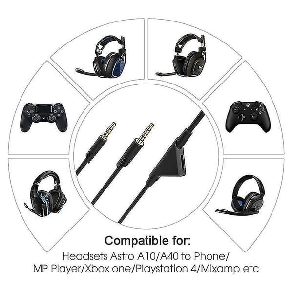Ersättningskabel för Astro A10 A40 A30 G233 Gaming Headset